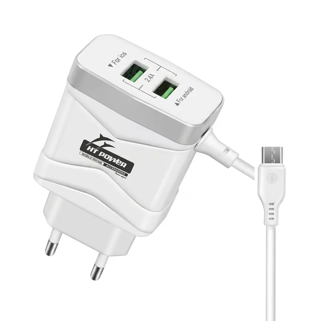[C1C3M1LM-41] MICRO CHARGER WITH 2 EXTRA USB PORTS HT POWER HT-03