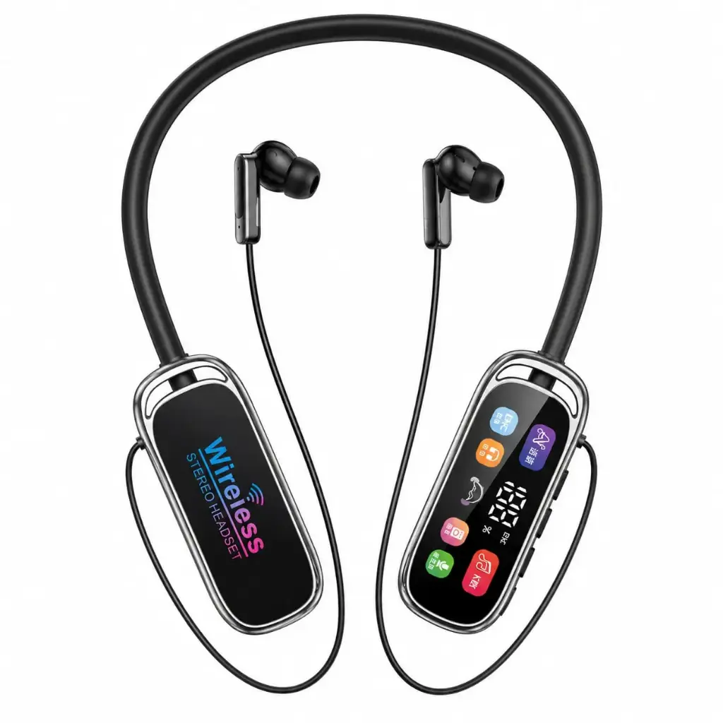  [HFB3LM5-74] WIRELESS NECKBAND   TF CARD & LED DISPLAY PURE BASS KG-66