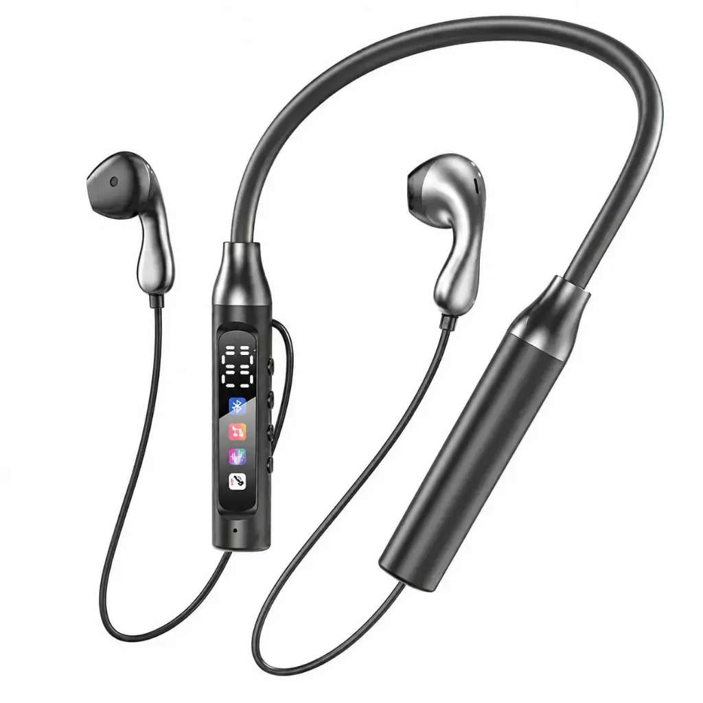  [HFB3LM5-75] WIRELESS NECKBAND   TF CARD & LED DISPLAY PURE BASS KG-65