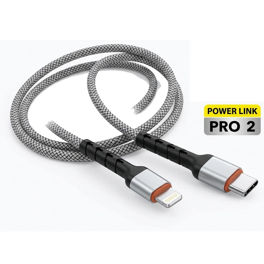 [DCT3L9HH-2] TYPE-C TO LIGHTNING DATA CHARGING CABLE HH POWER LINK PRO 2 27W (METAL)