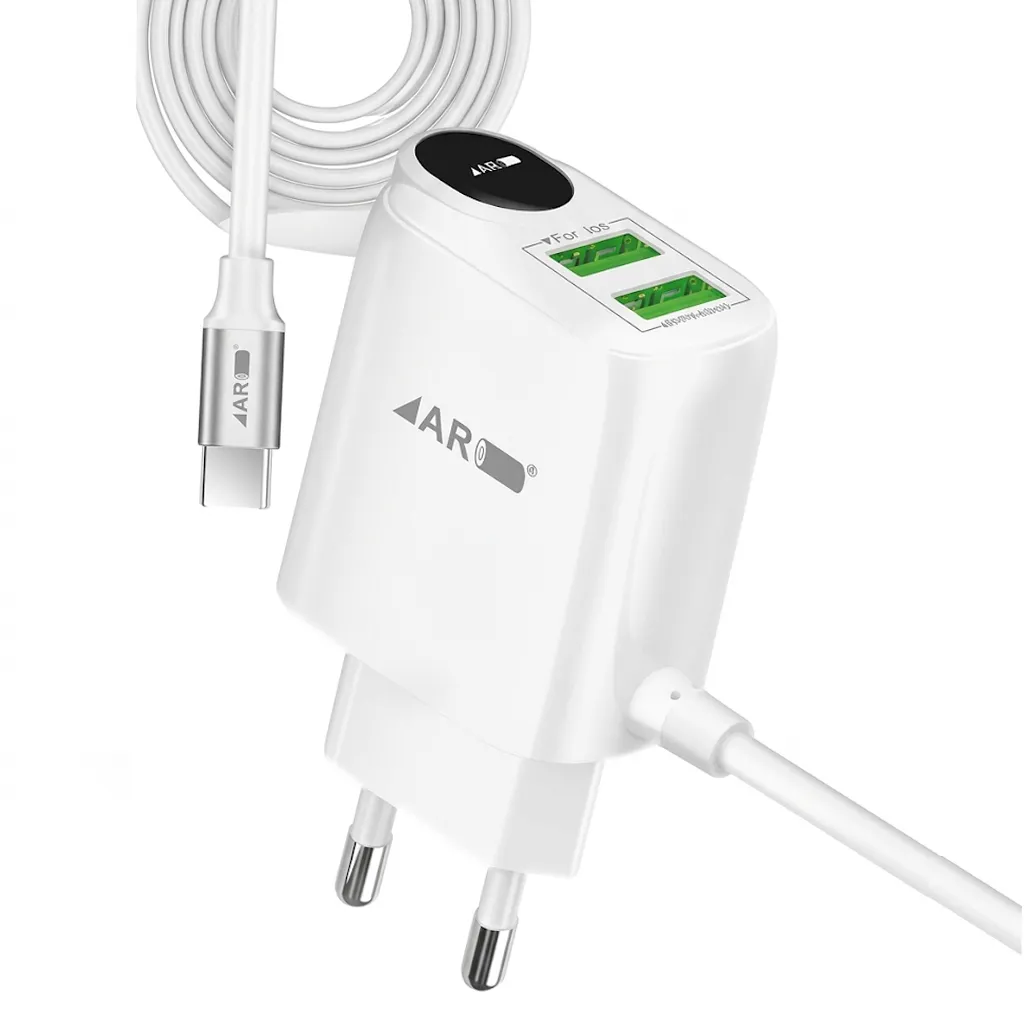 [C1C3T2AR-6] [C1C3T2AR-6] TYPE C CHARGER WITH TWO EXTRA USB PORT AR-902