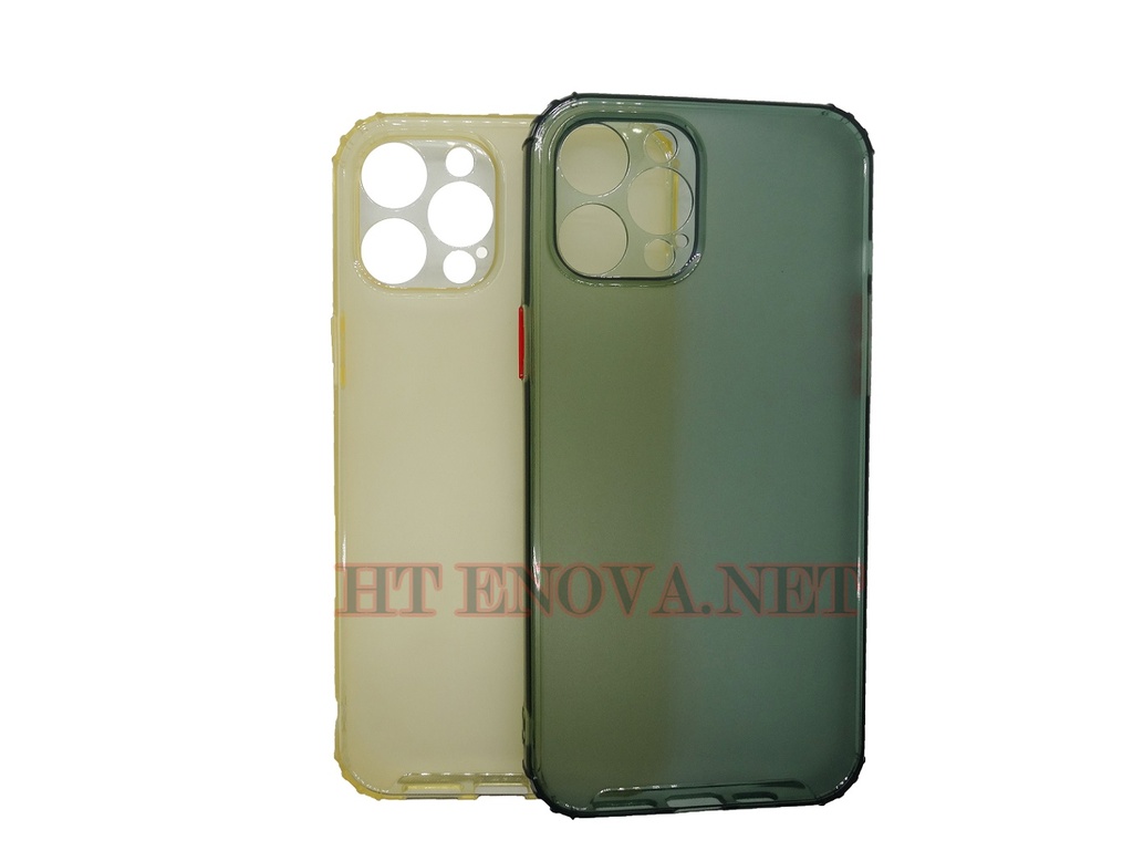 [PO15BiP12PMAX-1] iPhone 12 Pro Max Back Case Color Button Crystal Silicon