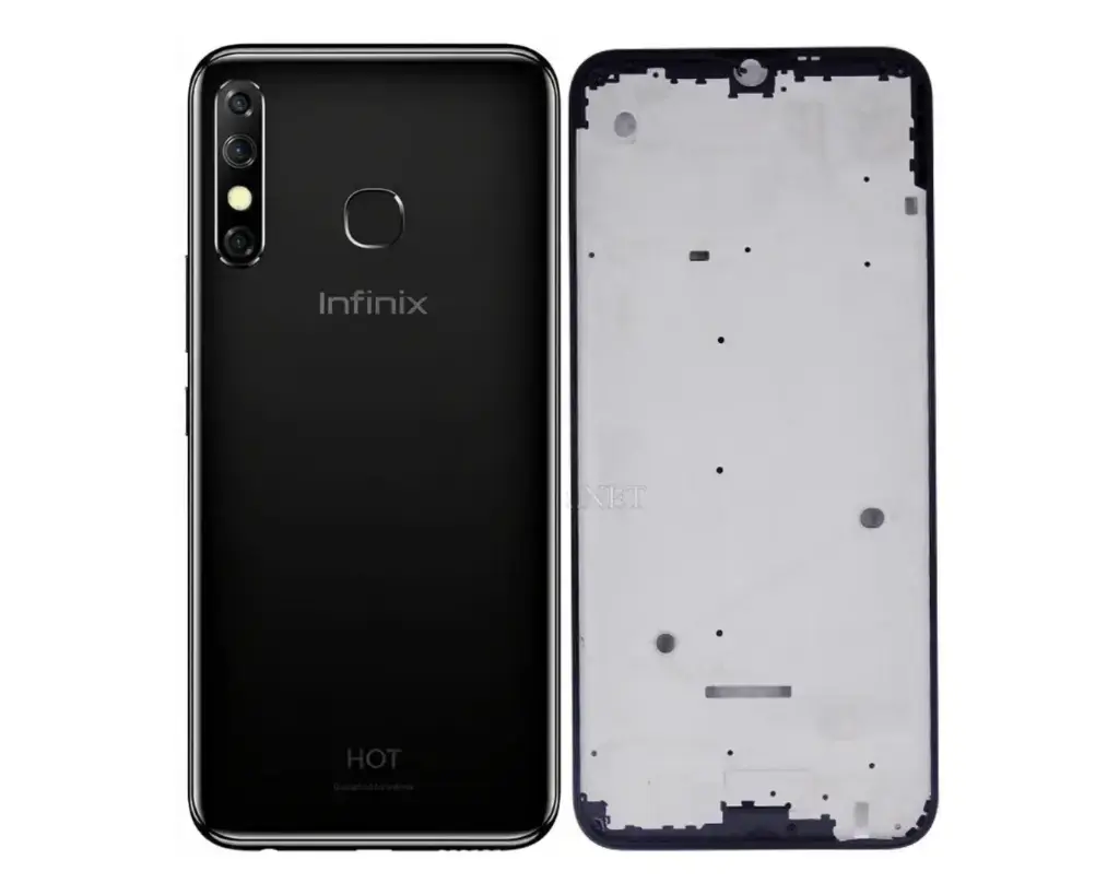 [HS6iNHT8-3-2] infinix Hot (8) X(650) Complete Housing (2 in 1) (BLACK)
