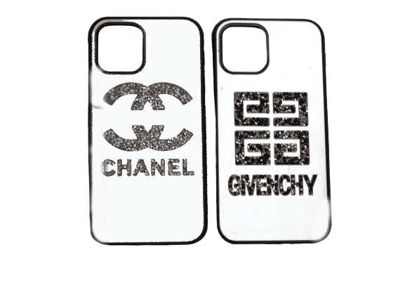 [PO40BiP12PR-1] iPhone 12 Pro Glass Glitter Back Case