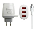 [C1C4M1LM-6] Micro Charger With 3 Extra USB Ports  (J-CELL) J-111