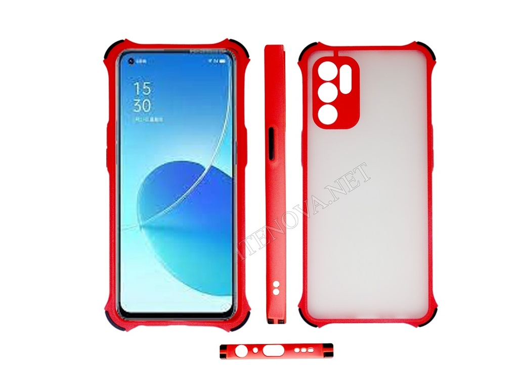 [PO6BORNO6-4] Oppo Reno 6 Matte Bumper Color Button Case