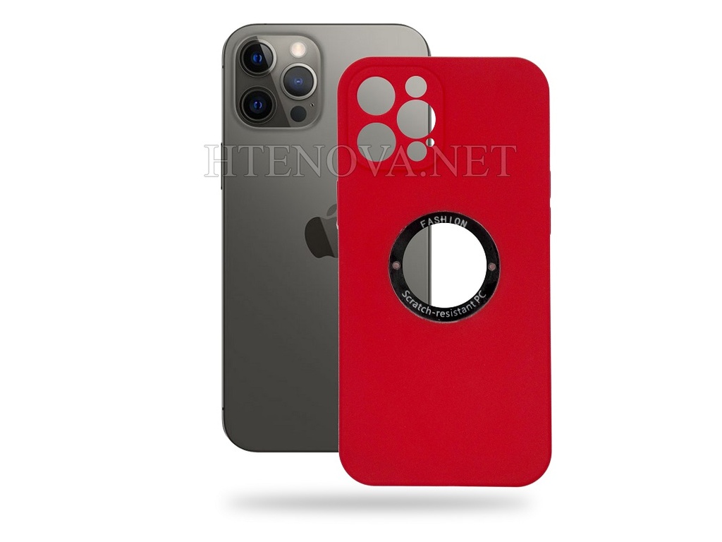 [PO14BiP12PMX-3-4] iPhone 12 Pro Max Soft Silicone Back Case (Archive by Muneeb old pouch ids) (RED)
