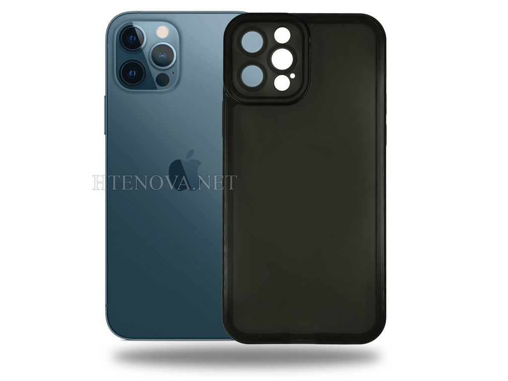 [PO15BiP12PR-1-2] iPhone 12 Pro Crystal Silicone Back Case (Archive by Muneeb old pouch ids) (BLACK)