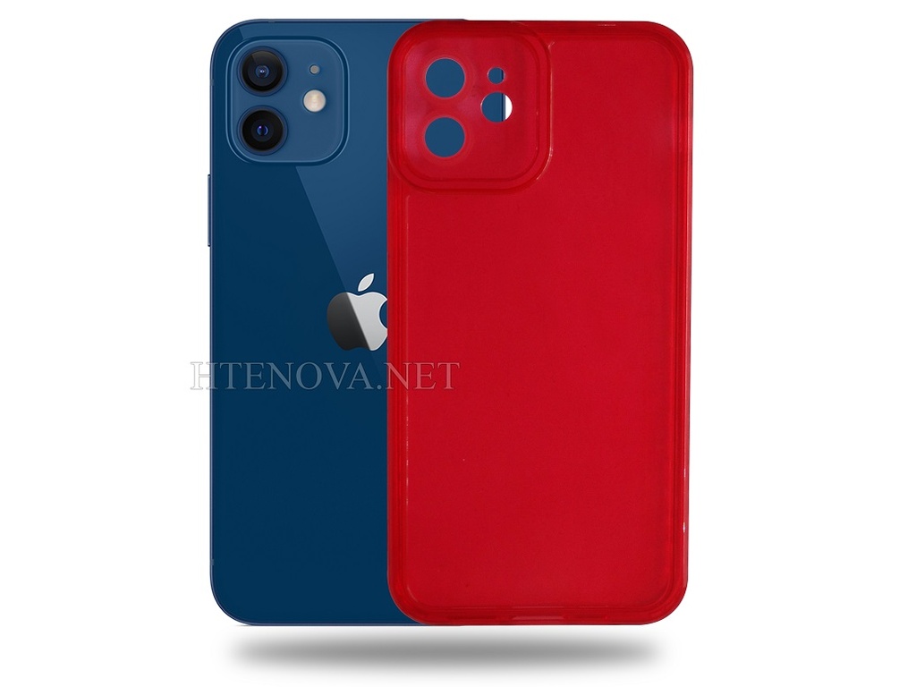 [PO15BiP12-1-4] iPhone 12 Crystal Silicone Back Case (Archive by Muneeb old pouch ids) (RED)
