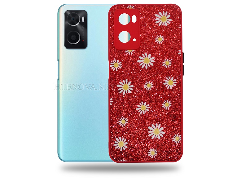 [PO9BORLM9i-1-2] Realme 9i Fancy Glitter Back Case (BLACK)