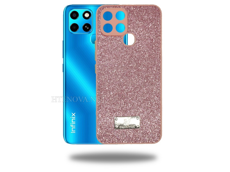 [PO9BiSMRT6-2-22] Infinix Smart 6 Swarovski Glitter Back Case (Archive by Muneeb old pouch ids) (BABY PINK)