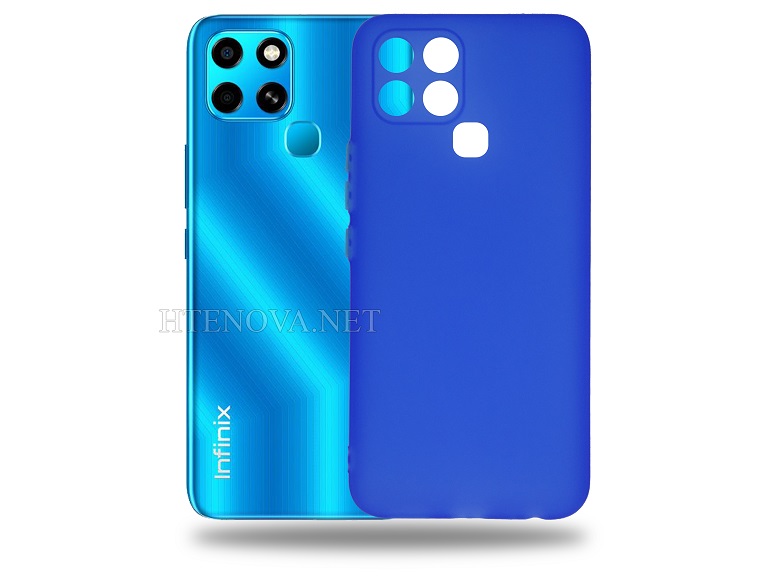 [PO15BiSMRT6-3-3] Infinix Smart 6 Crystal Color Button Silicone Case (Archive by Muneeb old pouch ids) (BLUE)
