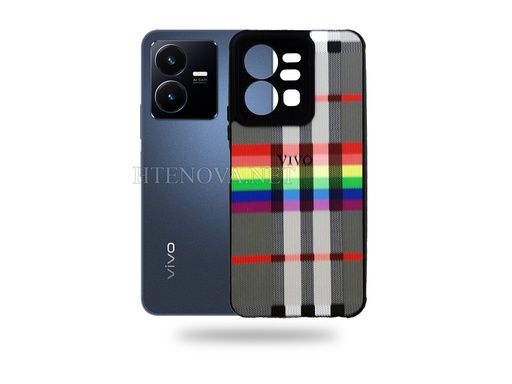 [PO18BViY22-4] Vivo Y22 Leather Back Case