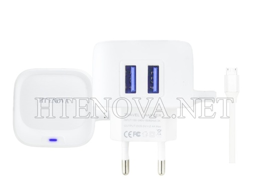 [C1C3M1HT-1] [C1C3M1HT-1] Micro Charger with 2 Extra USB Ports HT ENOVA HT-C101