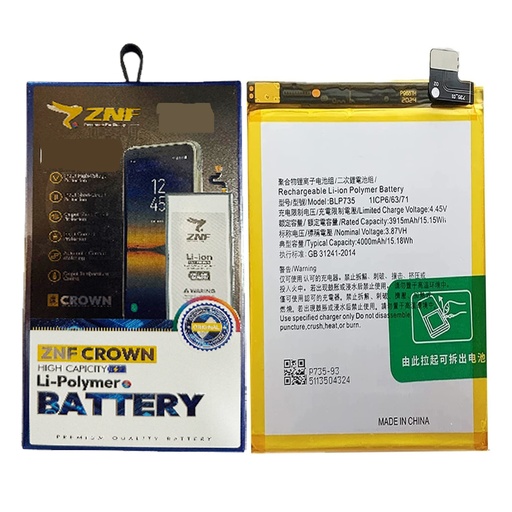 [BTORN2-25] Oppo Reno (2) Battery ZNF (BLP735)