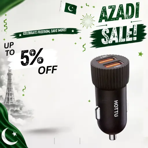[C2A2S1HTU-2] Car Charging Adapter 2 USB Ports HOTTU CC02 15W