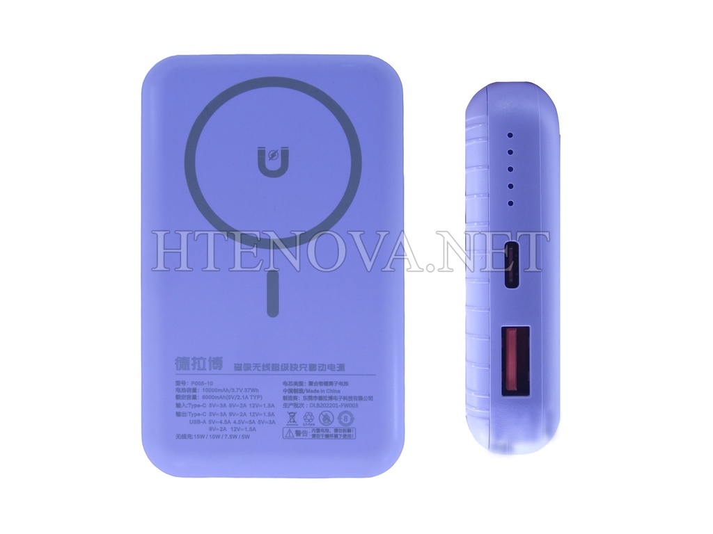 [PB10LM-175] Delab 10000MAH Wireless Power Bank | Hamza Traders