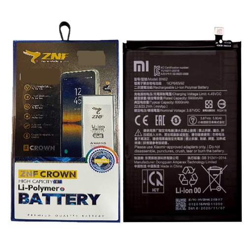 [BTMiBN62-25] Poco M(3) Battery ZNF (BN62)