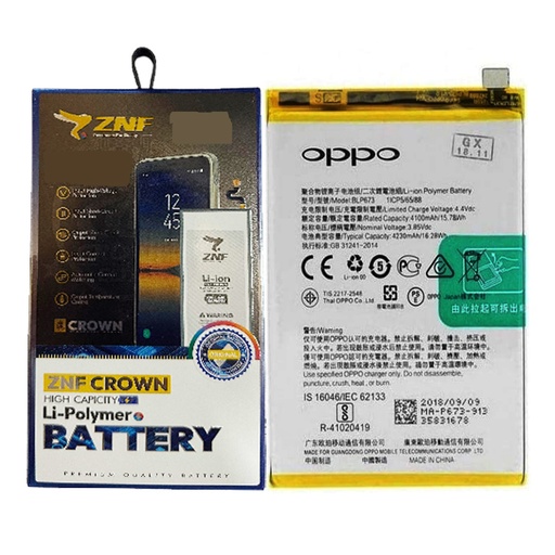 [BTOA3S-25] Oppo A(3)S Battery ZNF (BLP673,BLP817)