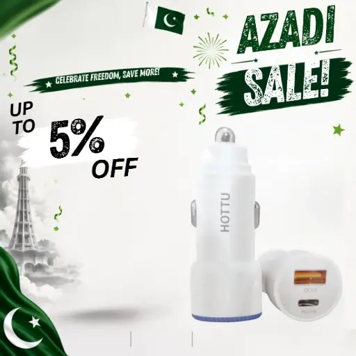 [C2A2T.S2HTU-2] CAR CHARGER PD & USB PORT Hottu CC19 (45W)