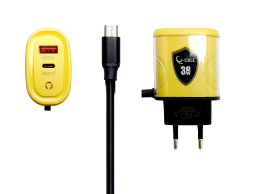 [C1C3M1.S2LM-2] MICRO SUPER FAST CHARGER PD & USB PORTS J-Cell 38W