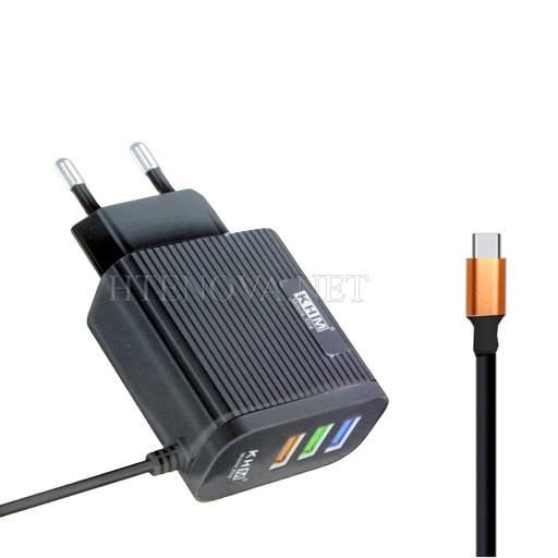 [C1C4T1KHM-1] TYPE-C CHARGER WITH 3 USB PORTS KHMX-150