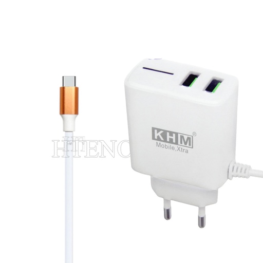 [C1C3T2KHM-1] TYPE-C CHARGER WITH 2 USB PORTS KHM M80