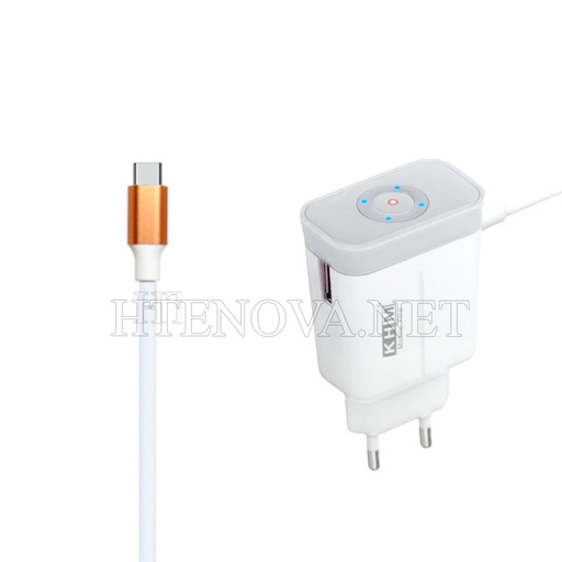 [C1C2T1KHM-1] TYPE-C CHARGER WITH USB PORT LIGHT CHARGER KHM M77