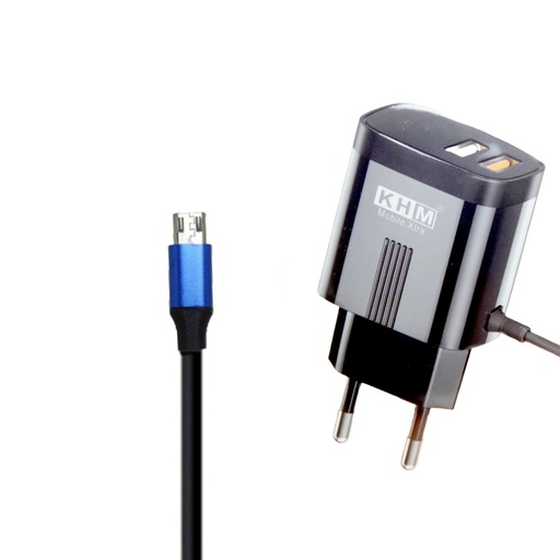 [C1C3M1KHM-5] MICRO CHARGER WITH 2 USB PORTS KHM M13