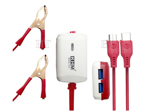 [C2C3U1KHM-1] [C2C3U1KHM-1] Tractor Charger WITH TYPE-C & MICRO CABLE KHM M11  