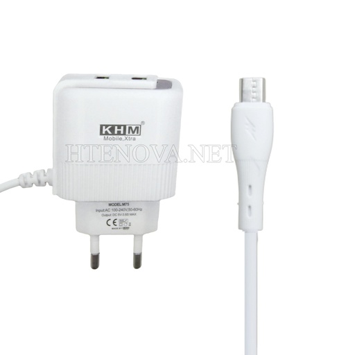 [C1C3M1KHM-7] MICRO CHARGER WITH 2 USB PORTS KHM M75 