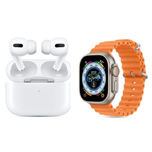 [SWS1-M11U2-A-1] SMART WATCH WITH AIRPOD ULTRA 9 M11 (10IN1)