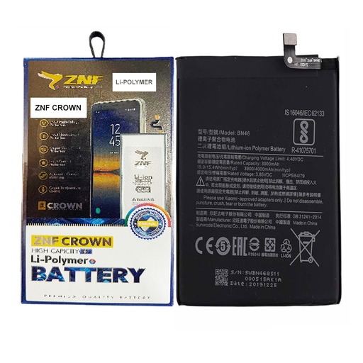 [BTMiBN46-25] Redmi Note (8) Battery ZNF (BN46)