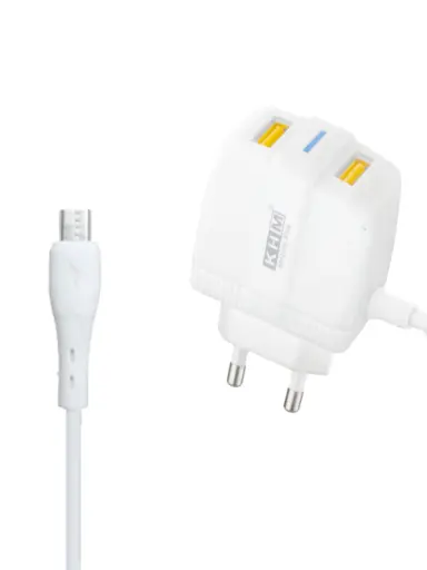 [C1C3M1KHM-11] MICRO CHARGER WITH 2 USB PORTS KHM M14 PRO