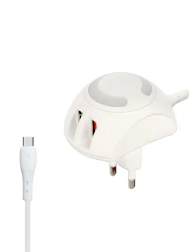 [C1C3T2KHM-5] TYPE-C CHARGER WITH 2 USB PORTS KHM M90