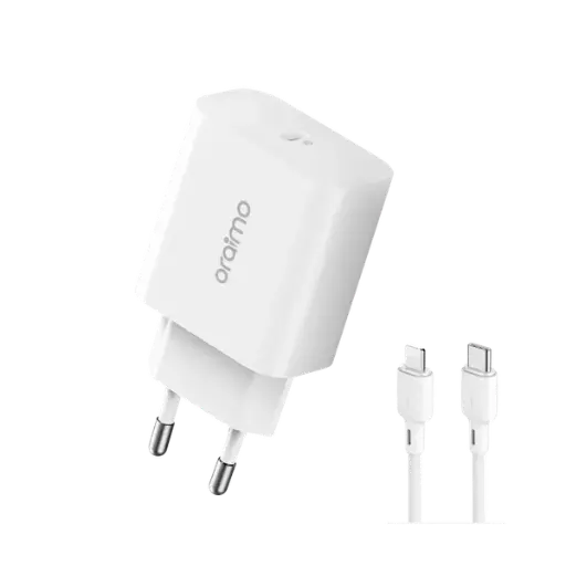 [C1C1L2ORM-1] Fast Charger With Type-C To Lightning Cable (OCW-E106S+CL55) Oraimo  
