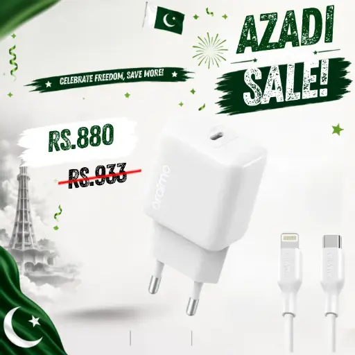 [C1C1L2ORM-2] Fast Charger With Type-C To Lightning Cable POWER CUBE 202 (OCW-5202ECL) Oraimo  