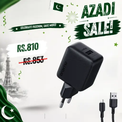 [C1C1T2ORM-3] FAST Charger WITH TYPE-C -USB CABLE CANNON 18S (OCW-5184E+C53) Oraimo 