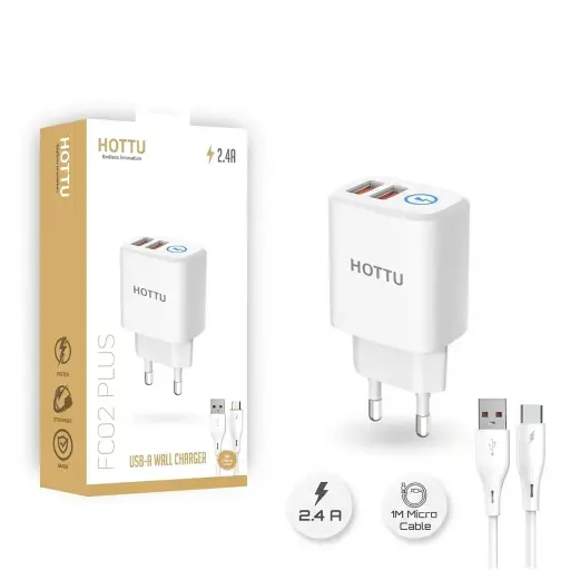 [C1C2T2HTU-1] Charging Adapter With Type C Cable HOTTU FC02 Plus
