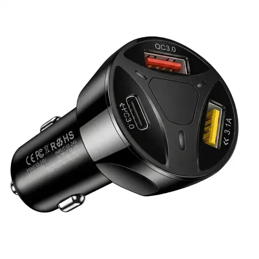 [C2C3T2.S2LM-1] Car Charger Qualcomm With PD Port FASTX  X-127 55W