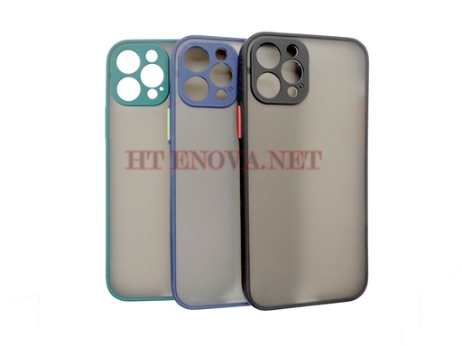 [PO6BiP12PR-6] iPhone 12 Pro PC transparent Color Button Back Case