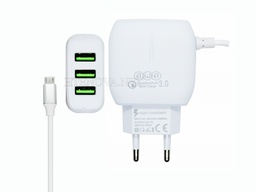 [C1C4M2AWA-1] Micro Qualcomm Charger with 3 Extra Usb Ports AWA Hero(3.4A)